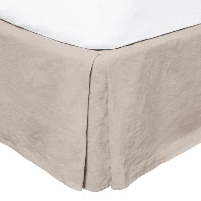 Bambury Queen Linen Valance Pebble