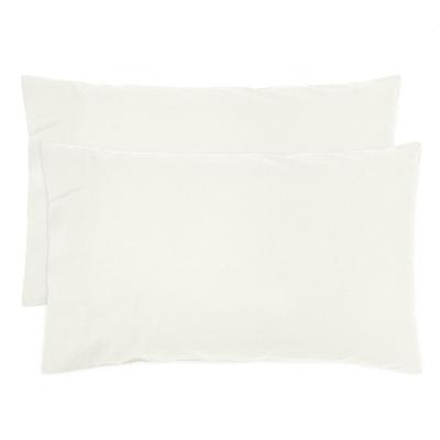 Bambury Standard Temple Organic Cotton Pillowcase Pair Ivory