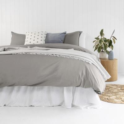 Bambury Queen Temple Organic Cotton Quilt Cover Set | Grey