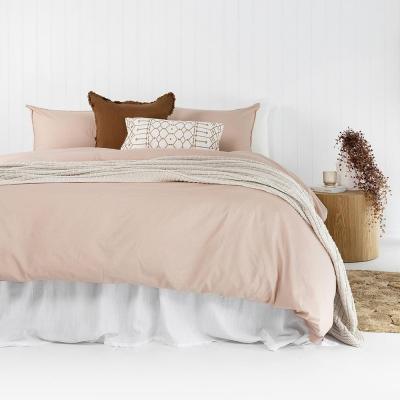 Bambury King Temple Organic Cotton Quilt Cover Set Rosewater