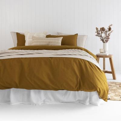 Bambury Double Temple Organic Cotton Quilt Cover Set Tobacco