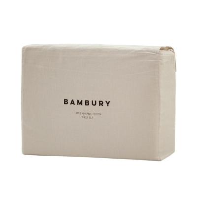 Bambury Double Temple Organic Cotton Sheet Set Pebble