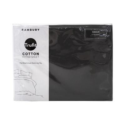 Bambury Single Tru Fit Fitted Sheet | Charcoal