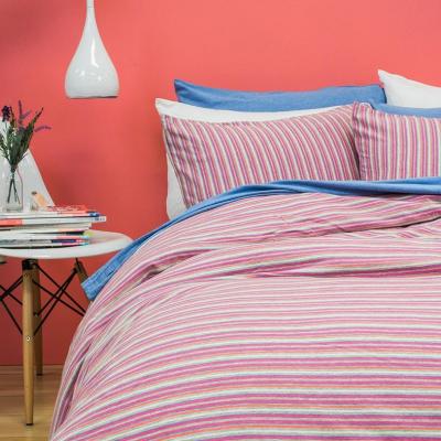 Bambury Double BedT Quilt Cover Set | Dahlia Stripe (Pink)
