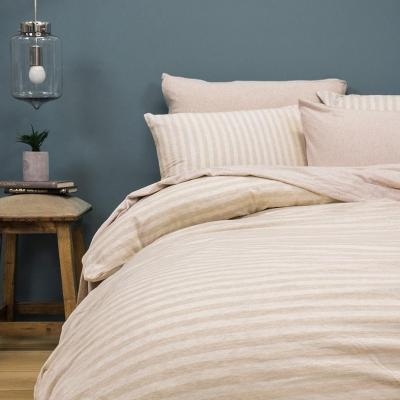 Bambury Double BedT Quilt Cover Set | Natural Stripe