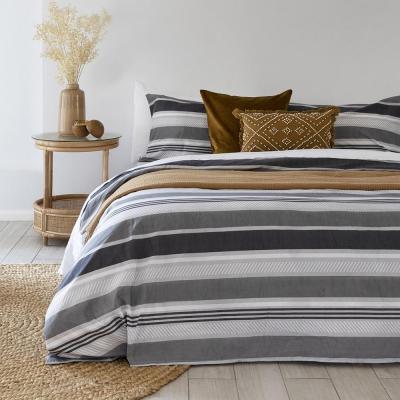 Bambury King Indiana Grey Quilt Cover Set