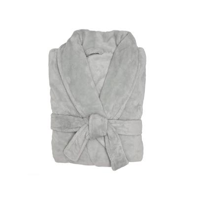 Bambury M/L Microplush Robe Silver
