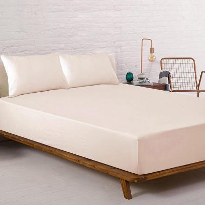 Bambury Double Plain Dyed Fitted Sheet | Sand
