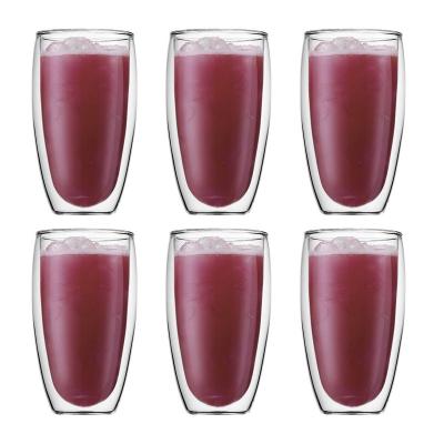 Bodum Pavina 6pcs Glass Double Wall Large 450ml