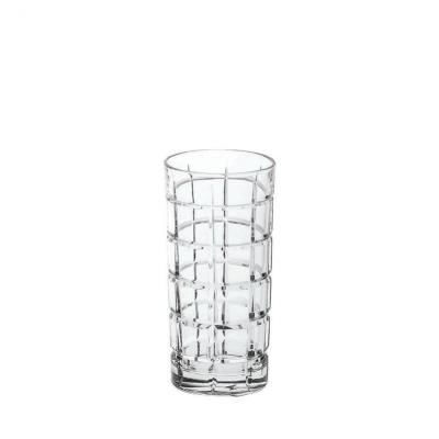 Bohemia Crystal Time Square High Ball Tumblers Drinking Glasses 420ml | Set of 6