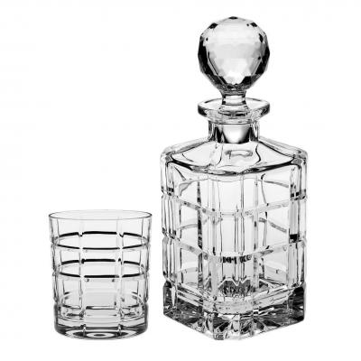 Bohemia Crystal Time Square Set  | Decanter & 6 Tumblers