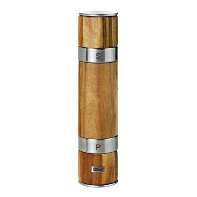 Adhoc Double Salt & Pepper Mill Acacia Wood