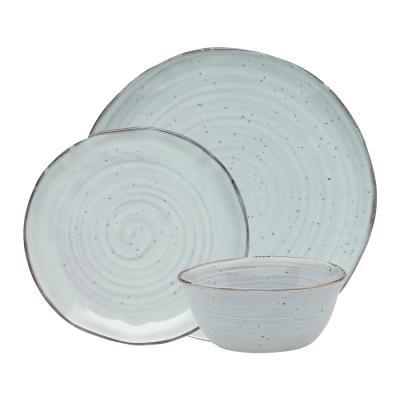 Ecology Ottawa 12 Pieces Stoneware Dinner Set Lichen 