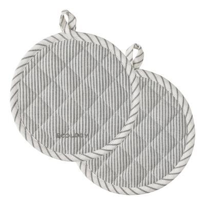 Ecology Trattoria Set of 2 Round Pot Holders | Grey