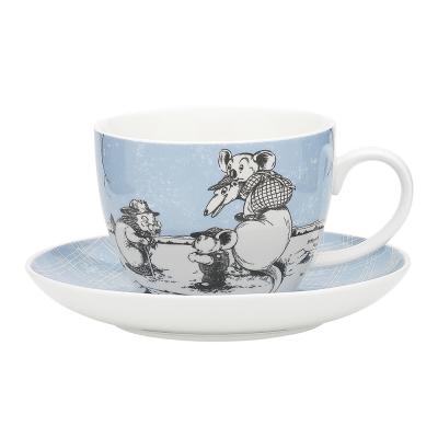 Ecology Blinky Bill Jumbo Cup & Saucer Blue 430ml