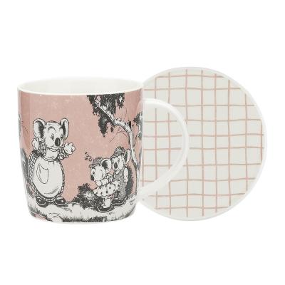 Ecology Blinky Bill Mug & Coaster Set Coral 320ml