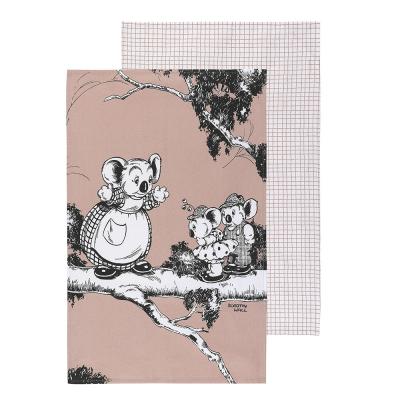 Ecology Blinky Bill Tea Towels Coral Set of 2