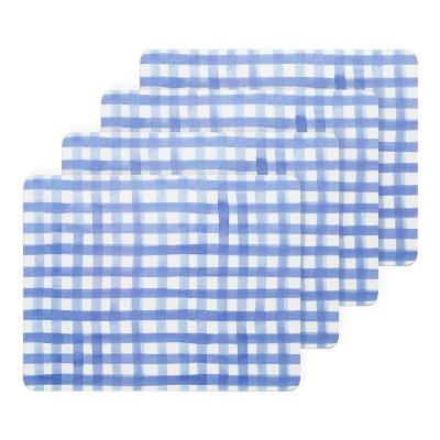 Ecology Ripe Placemats Set of 4 | Blue Gingham