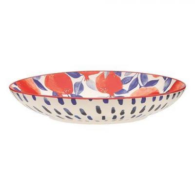 Ecology Punch Medium Shallow Bowl | Pomegranate