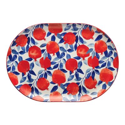 Ecology Punch Large Oval Platter Pomegranate 40.5cm