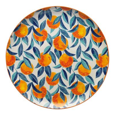 Ecology Punch Large Round Platter Orange