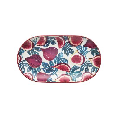 Ecology Punch Medium Oval Platter 32cm | Fig