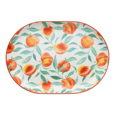 Ecology Punch Large Oval Platter 40.5cm | Peach