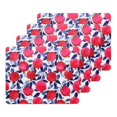 Ecology Punch Placemats Set of 4 | Pomegranate