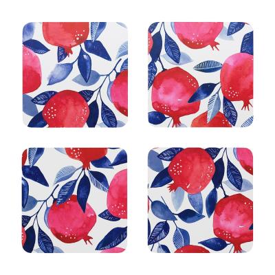 Ecology Punch Coasters Set of 4 | Pomegranate