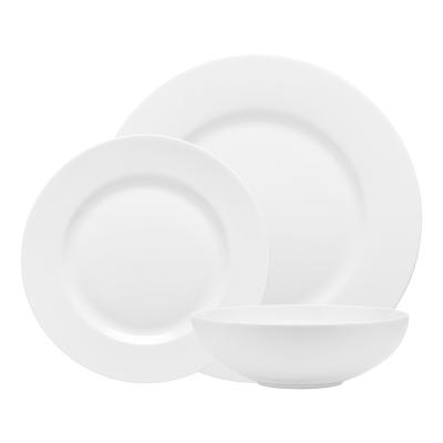 Ecology Canvas Dinner Rim 12 Piece Set | White