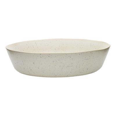 Ecology Malta Round Shallow Serving Bowl 34cm | Linen