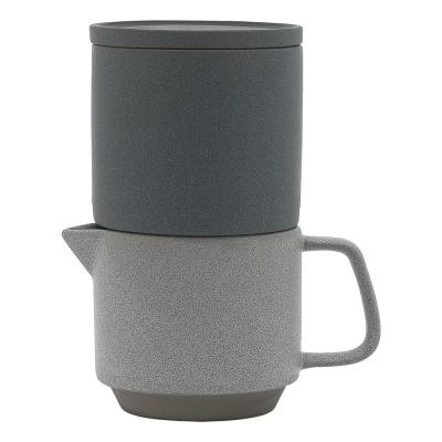 Ecology Stack Sugar and Creamer Set | Grey