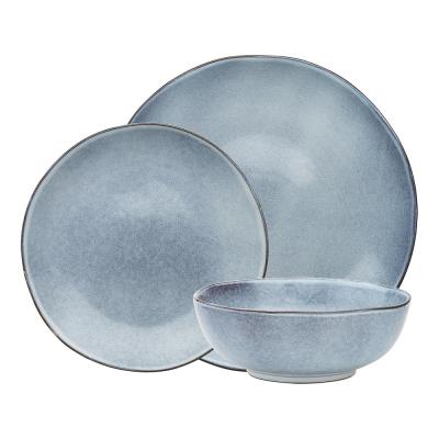 Ecology Rustic 12 Piece Dinner Set Denim