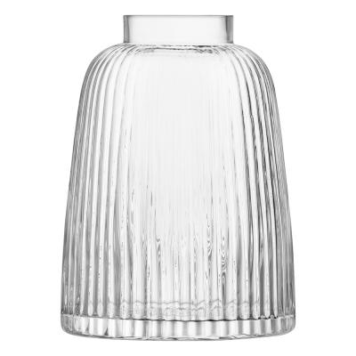 LSA Pleat Clear Vase H26cm