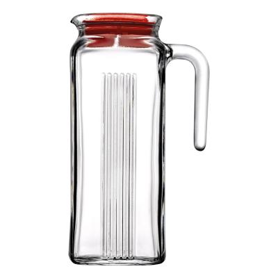 Pasabahce Frigo Jug w/ Lid 1L | Red
