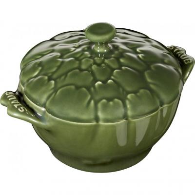 Staub Ceramic Artichoke Cocotte 15cm | Dark Green