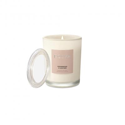 Ecoya Cedarwood & Leather Metro Candle