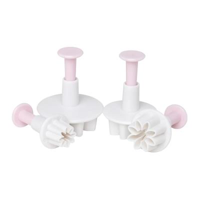 Wiltshire Fondant Flower Cutter & Pusher Set of 4 | White/Pink