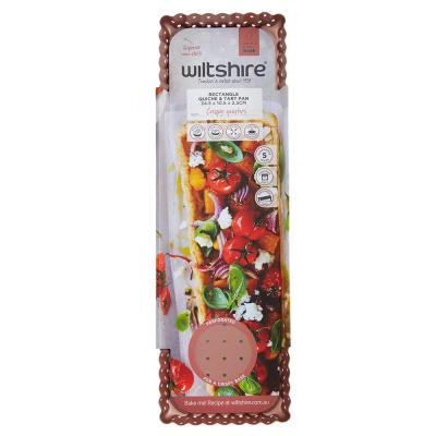 Wiltshire Rose Gold Perforated Rectangle Quiche & Tart Pan 34.5x10.5x2.5cm