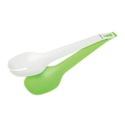 Wiltshire 2 in 1 Salad Servers & Tongs | White/Green