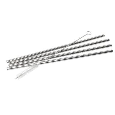 Wiltshire Reusable Stainless Steel Straws Pack of 4 | 21cm