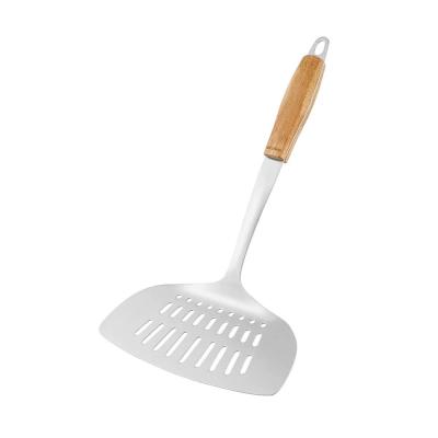 Wiltshire Wooden Handle Fish Turner | Wood/Silver 42x4.2x21cm