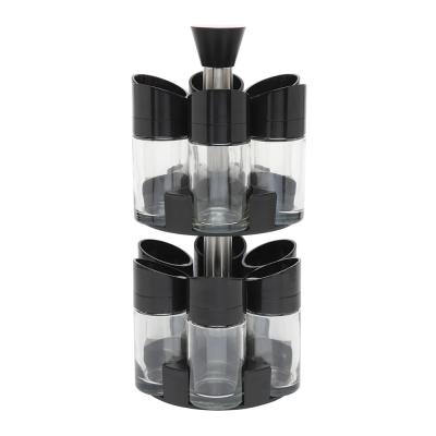 Wiltshire Herb & Spice Carousel 13 Piece Set | Black/Clear