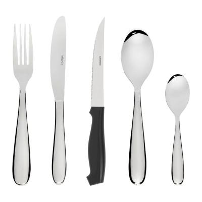 Wiltshire Bronte Cutlery Set with Steak Knives 50 Piece | Stainless Steel