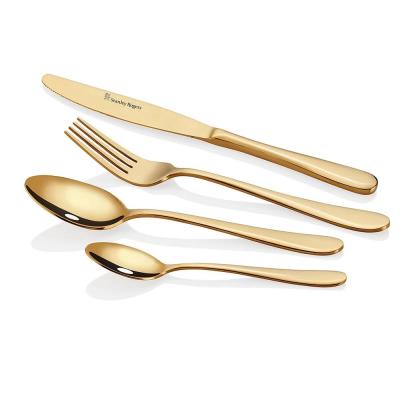 Stanley Rogers Albany Gold Cutlery Set | Casual Setting For 6 | 24 Pieces