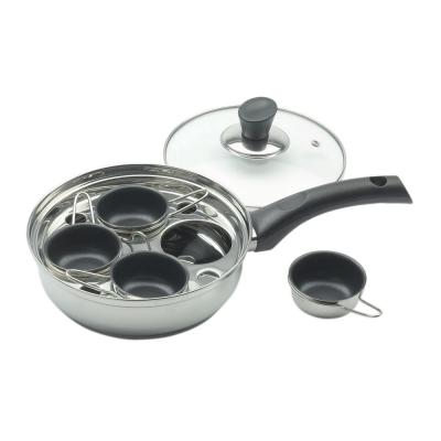 Wiltshire Soho 4 Cup Non-Stick Egg Poacher | Black 10.5x20x34cm