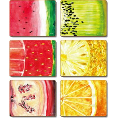 Cinnamon Fruit Slice Coasters Set of 6 | 11.5x9.5cm