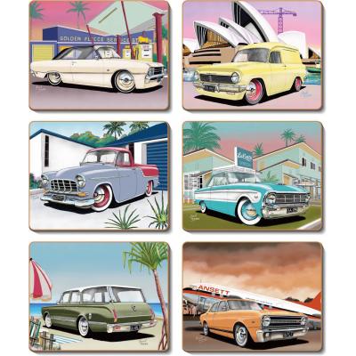 Cinnamon Australia's 60's Coasters | 6 Piece