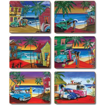 Cinnamon Wish You Were Here Cork Backed Placemats | Set of 6pcs 