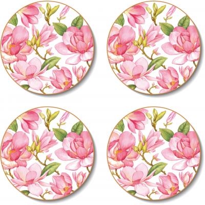 Cinnamon Round Magnolia Garden Placemats 33cm | Set of 4 